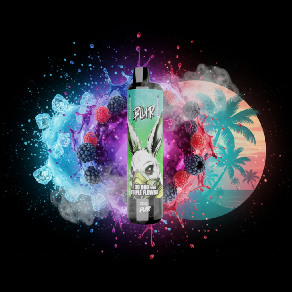 Blur 30000 - 30K - Polska - Jednorazówki - E papieros - Watermelon Ice & Mixed Berries & Caribbean Crush - 30000 Buchów